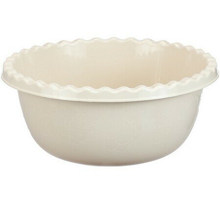 фото Миска круглая 1,8л М1311 белый ротанг