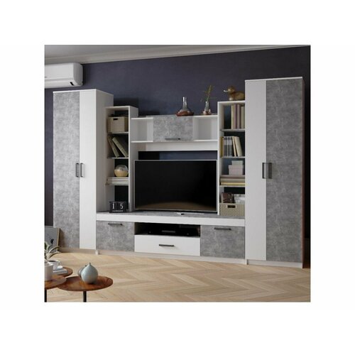 Гостиная Сидней-2 белый/ателье светлое