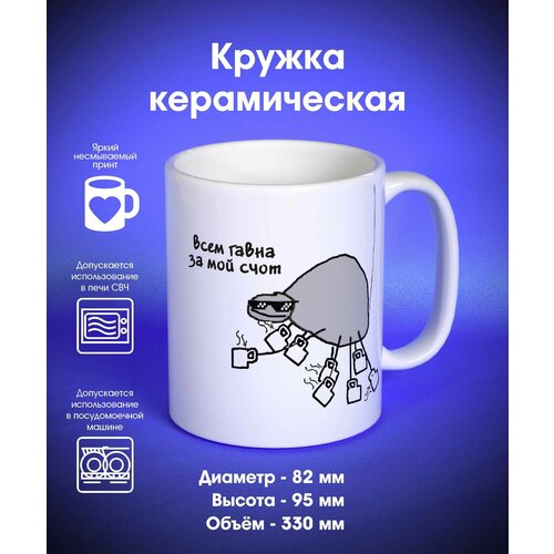 Кружка с оригинальным принтом для чая и кофе