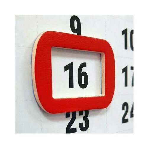 Курсор магнитный прямоугольный 45х32 мм30х20 мм красный ПВХ 5 шт 500₽