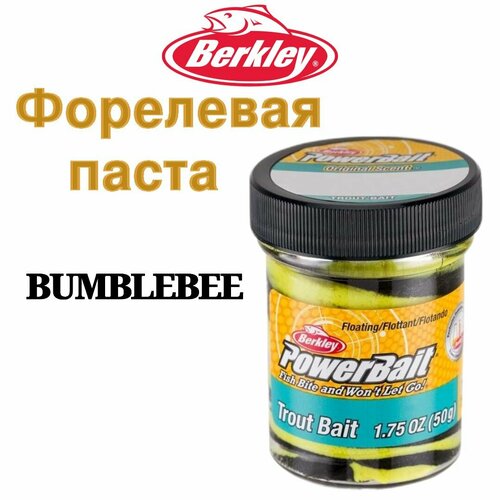 Berkley, Форелевая паста Biodegradable Trout Bait, Bumblebee черный, зеленый, желтый