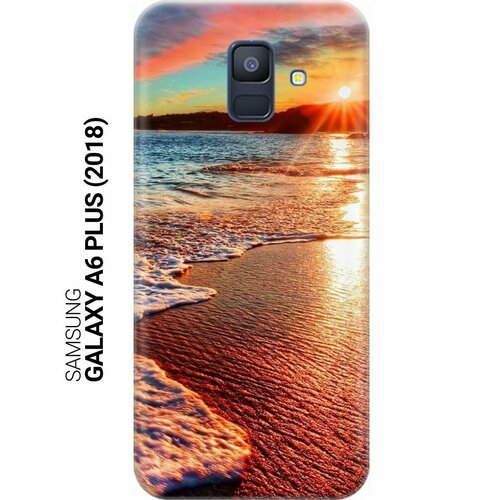 Ультратонкий силиконовый чехол-накладка для Samsung Galaxy A6 Plus (2018) с принтом Залитый светом пляж ультратонкий силиконовый чехол накладка для samsung galaxy j6 2018 с принтом залитый светом пляж