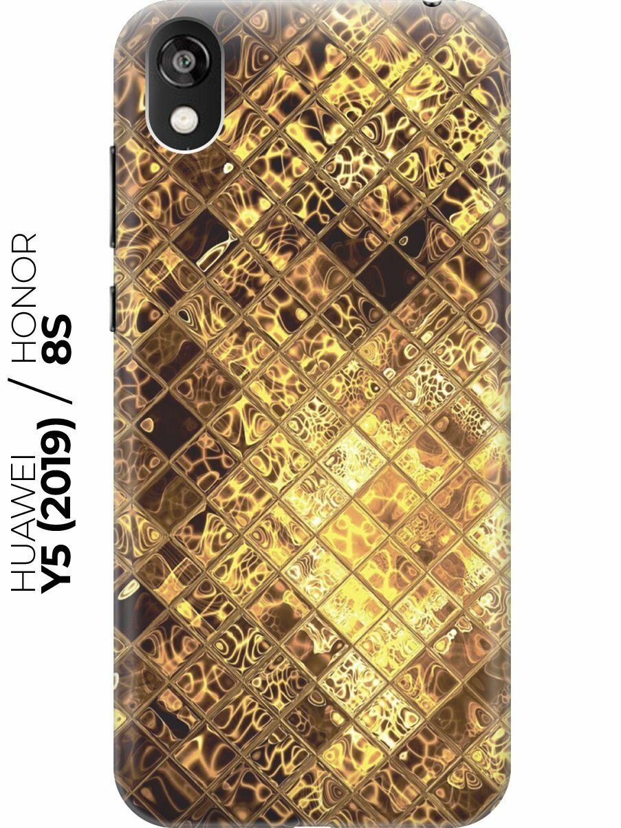 Силиконовый чехол Янтарные соты на Honor 8S / Huawei Y5 (2019) / Хуавей У5 2019 / Хонор 8с