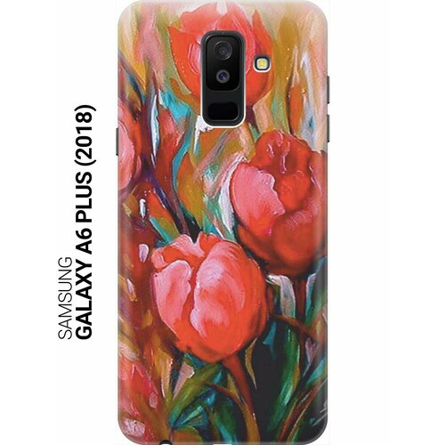 GOSSO Ультратонкий силиконовый чехол-накладка для Samsung Galaxy A6 Plus (2018) с принтом Тюльпаны gosso ультратонкий силиконовый чехол накладка для samsung galaxy a6 2018 с принтом климт