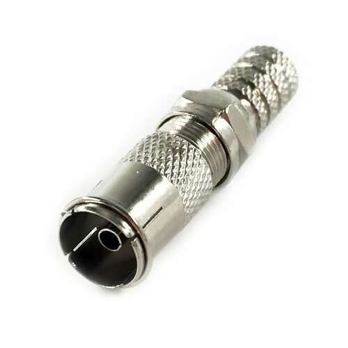 Переходник F разъем гнездо - ТВ гнездо металл в комплекте F разъем 2 штуки 255₽