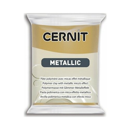 Полимерная глина CERNIT METALLIC 56г, темное золото 053