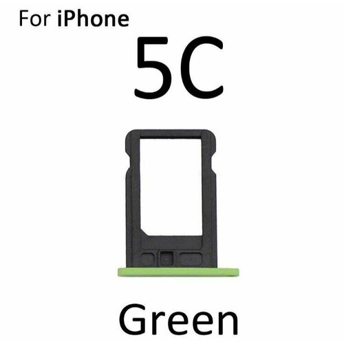 Держатель сим карты сим лоток для Apple iPhone 5c (зеленый)