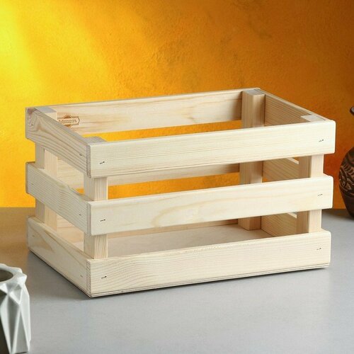 Кашпо деревянное, 34х22,5х20 см, высокое, Добропаровъ (комплект из 2 шт)