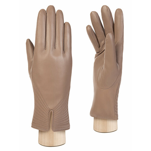 Перчатки LABBRA, размер 6.5, коричневый, бежевый