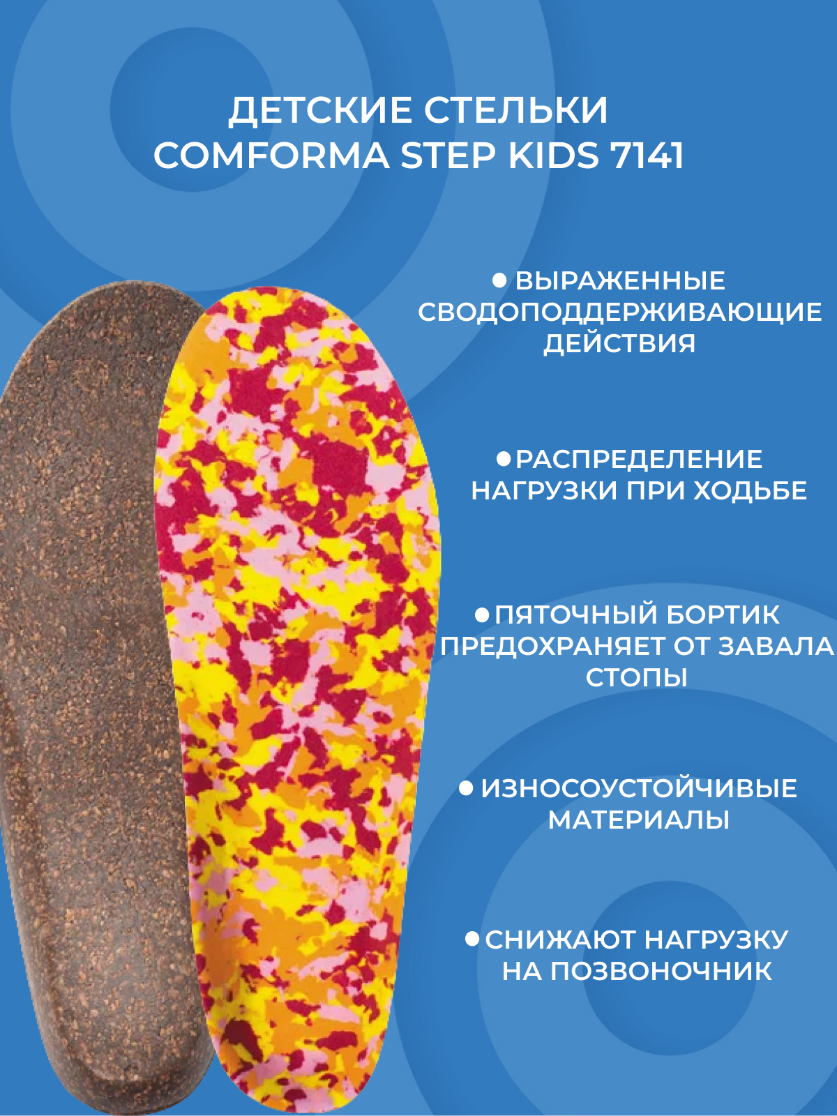 Стельки детские каркасные STEP KIDS 7141, 15 размер