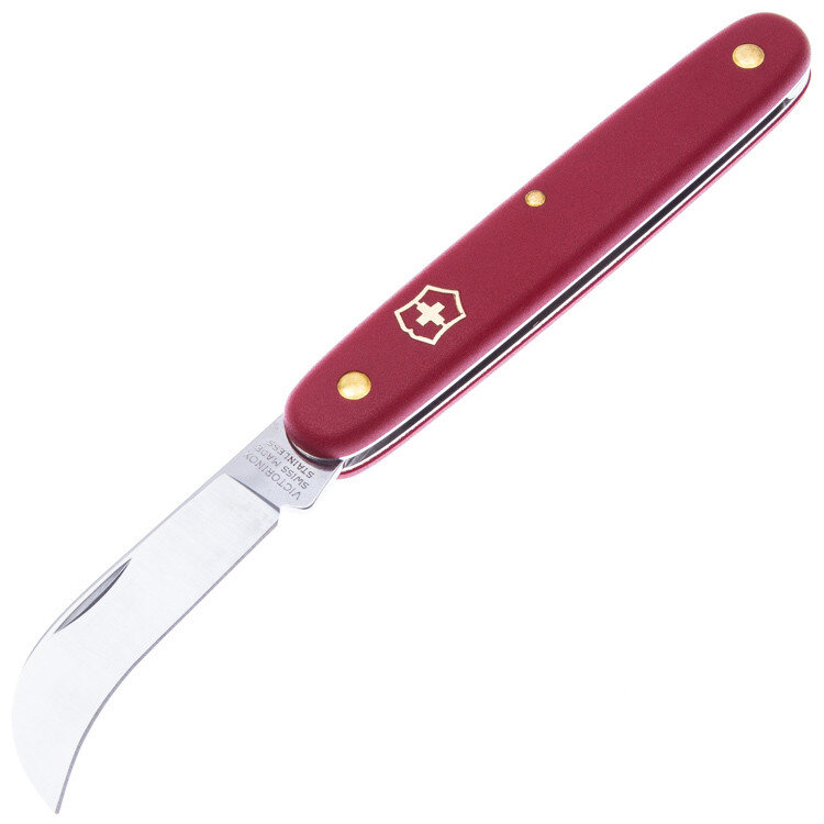 Нож садовый VICTORINOX Floral 3.9060, красная рукоять - фотография № 2