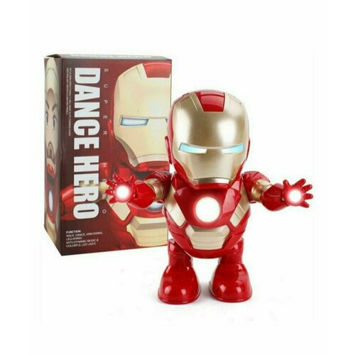 Танцующий робот Железный человек / Интерактивные, музыкальные, светящиеся игрушки для детей/ Марвел, Мстители, Marvel