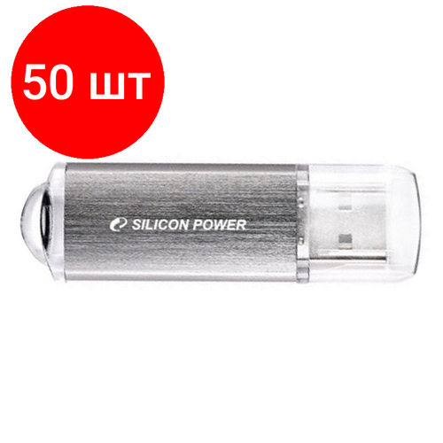 Комплект 50 штук, Флеш-память Silicon Power Ultima II I-Ser, 8Gb, USB 2.0, SP008GBUF2M01V1S