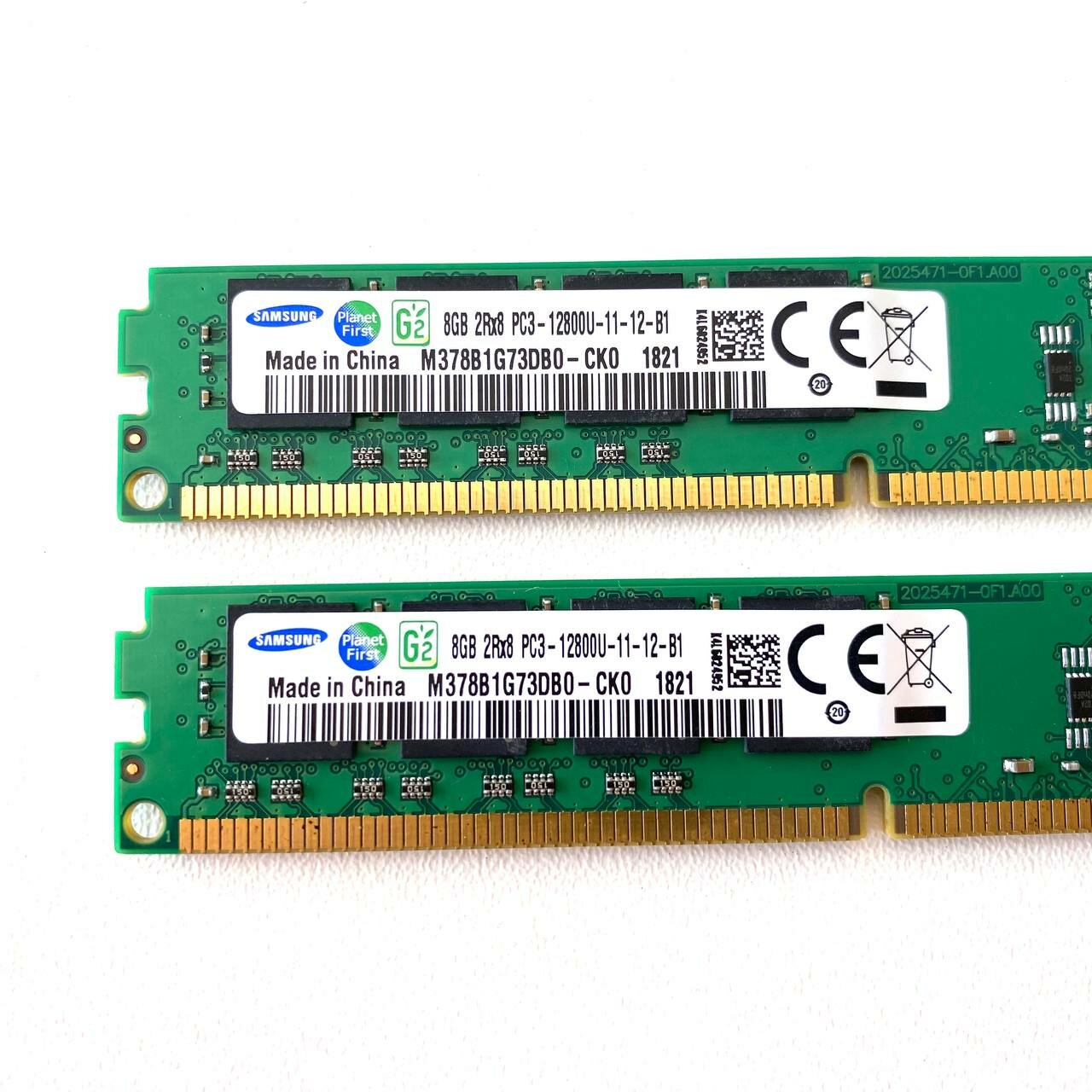 Оперативная память samsung ddr3 8gb 1600МГц 2Rx8 PC3-12800U 15v DIMM Низкий профиль 2