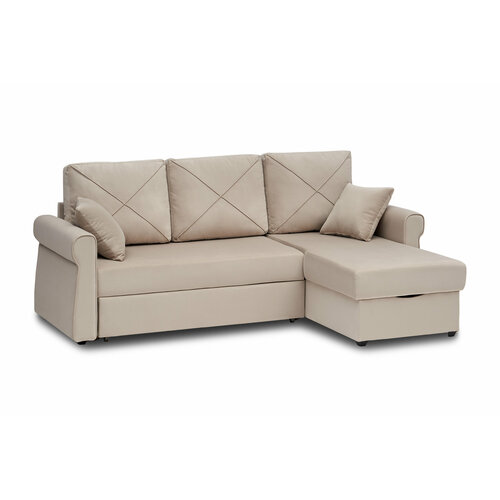 Диван угловой Mebior Tech Лира с независимым пружинным блоком бежевый 229x153x93 см