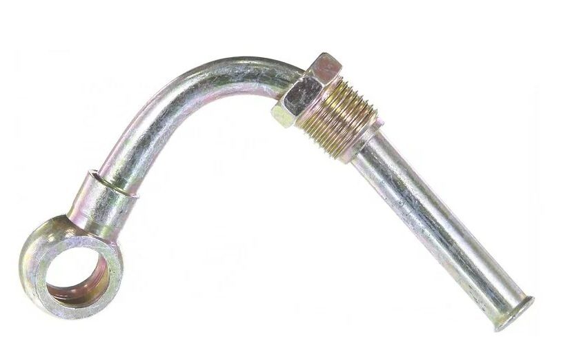 фото Штуцер насоса ГУР угловой резьба-кольцо, без шайб