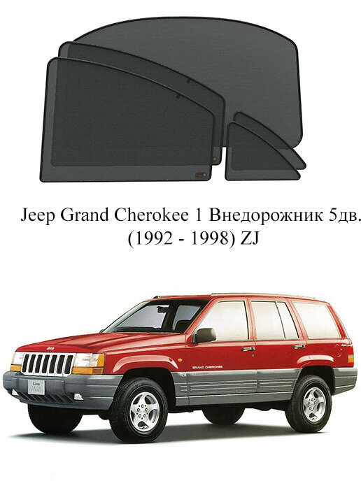 Каркасные автошторки на заднюю полусферу Jeep Grand Cherokee 1 Внедорожник 5дв. (1992 - 1998) ZJ