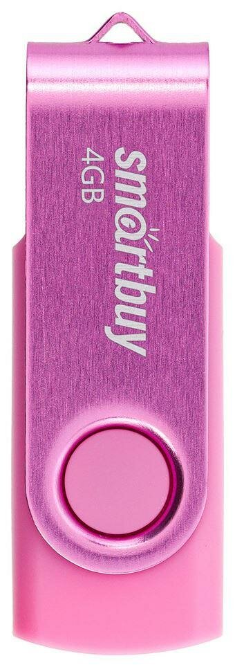 Флеш-накопитель USB 2.0 Smartbuy 4GB Twist (SB004GB2TWP), розовый — фото 5