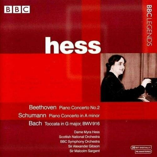 AUDIO CD BEETHOVEN, L. van: Piano Concerto No. 2 / SCHUMANN, R: Piano Concerto (Hess, Gibson, Sargent) (1950-1960)