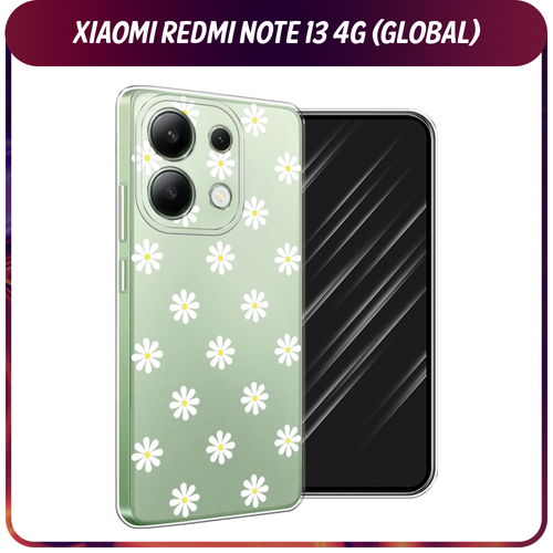Силиконовый чехол на Xiaomi Redmi Note 13 4G (Global) / Сяоми Редми Нот 13 4G Маленькие ромашки, прозрачный силиконовый чехол на xiaomi redmi note 13 4g global сяоми редми нот 13 4g большой кит прозрачный