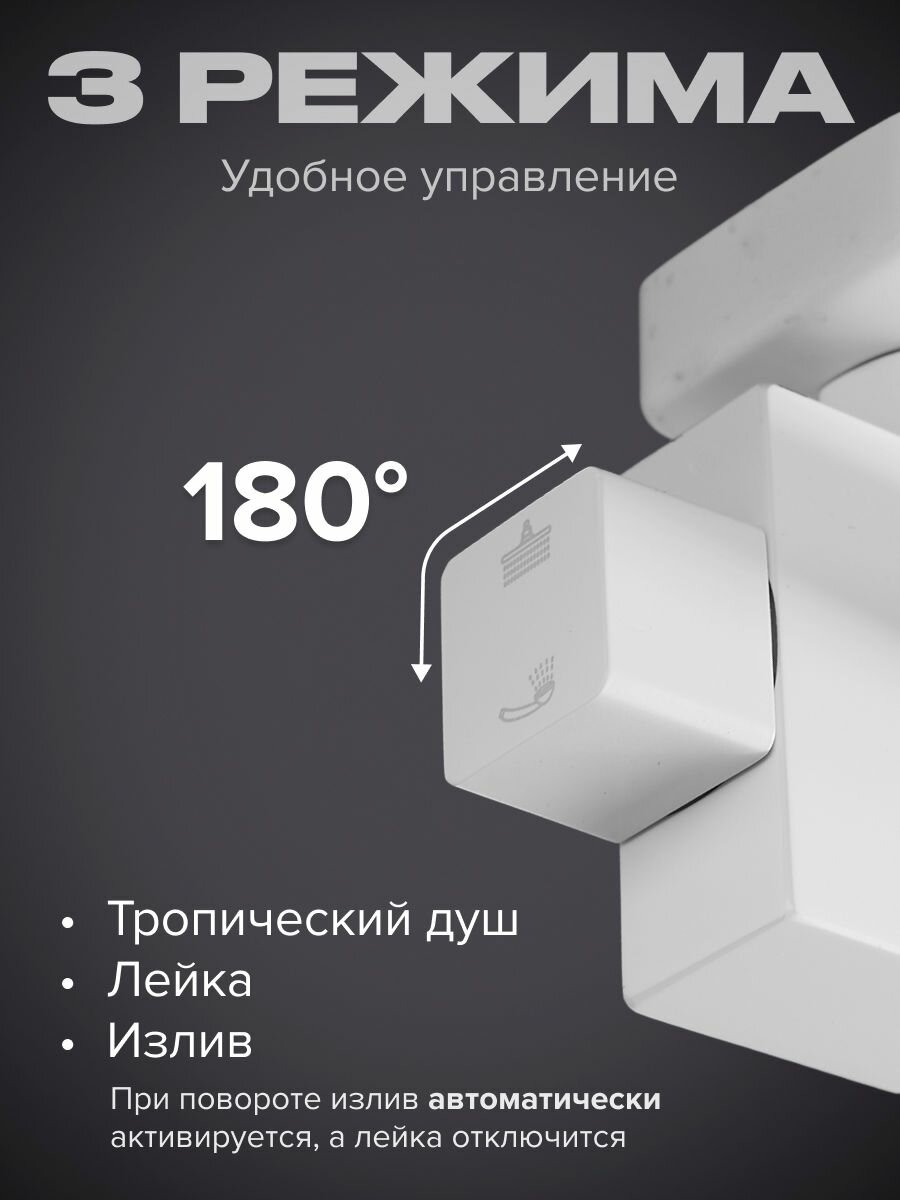 Душевая система Shevanik S6836C белый — фото 1