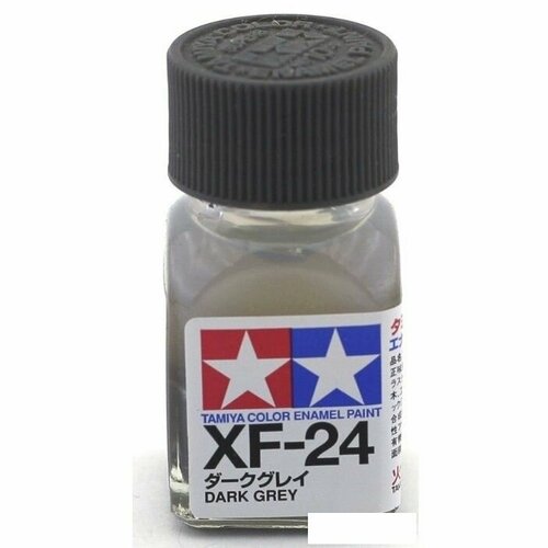 81752 xf 52 flat earth земляная матовая акрил 10 мл Эмаль XF-24 Dark Grey flat, enamel paint 10 ml. (Тёмно-cерый матовый) Tamiya 80324