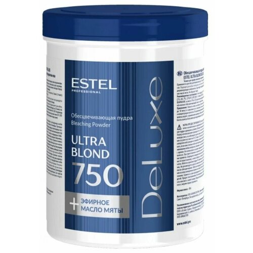 estel пудра для обесцвечивания волос de luxe ultra blond 10 % 750 мл ESTEL PROFESSIONAL Пудра обесцвечивающая Ultra Blond De Luxe, 750 г.