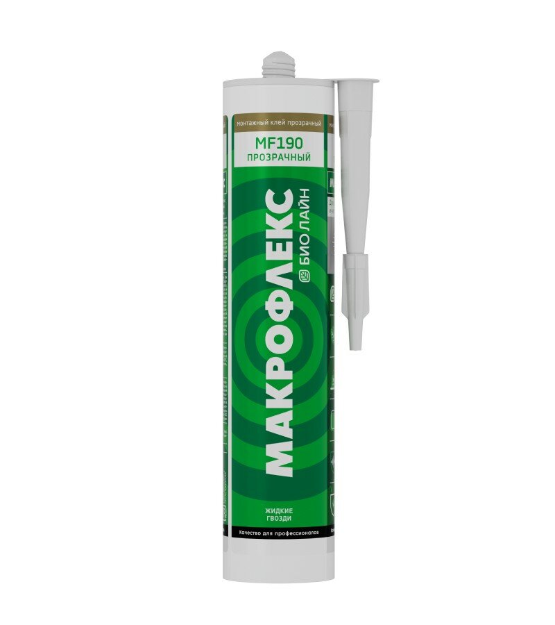 Клей ультрасильный Makroflex Bio Line MF190 прозрачный (028 кг)