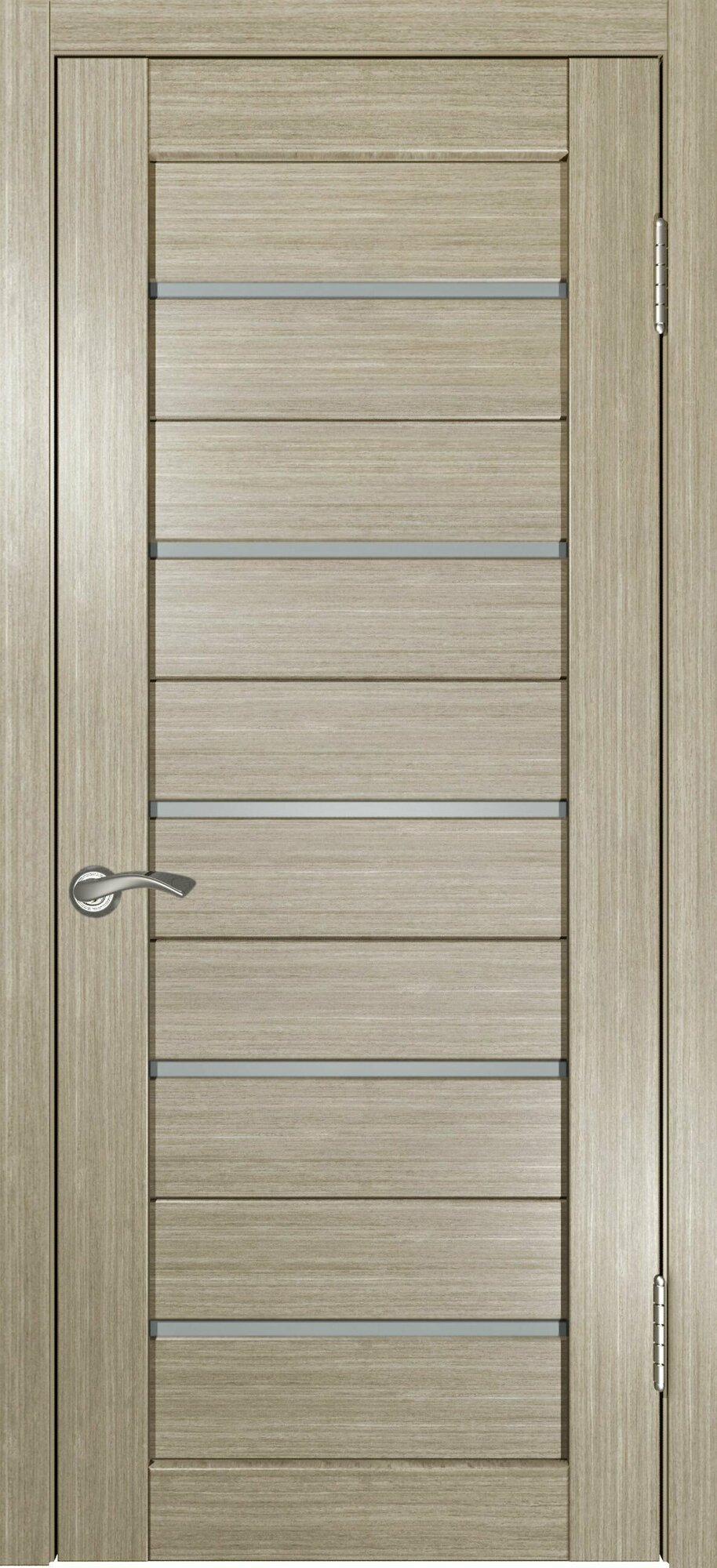 Распашная межкомнатная дверь ЛУ-22 LUXOR 800х2000 мм со стеклянной вставкой в комплекте с коробкой 25 и набором наличников 5 шт