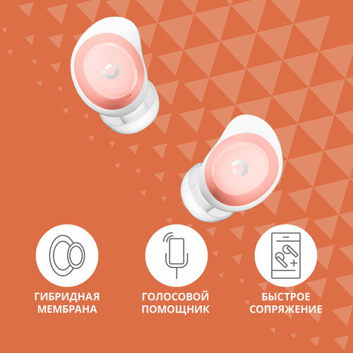 Гарнитура A4Tech B27 TWS розовыйбелый b27 baby pink 250000₽