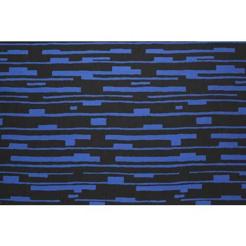 Ткань Жаккард костюмный M. Kors сине-чёрный на дублерине, ш146см, 0,5 м ткань жаккард костюмный золотисто бежевый с переходом тона ш146см 0 5 м