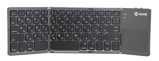 Беспроводная клавиатура Vontar BT-033 Portable Folding Wireless Keyboard with Touchpad for IOS/Android/Win (RUS)