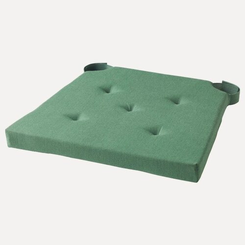 Изображение товара Подушка на стул, зеленый, 42/35x40x4 см Икеа Юстина, Ikea Justina 2 шт