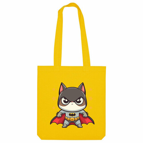 Сумка шоппер Us Basic, желтый сумка кот супергерой бежевый