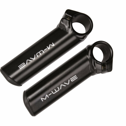 Рога на руль велосипеда M-WAVE алюминиевые черные рога m wave черные прямые короткие встроенный инструмент