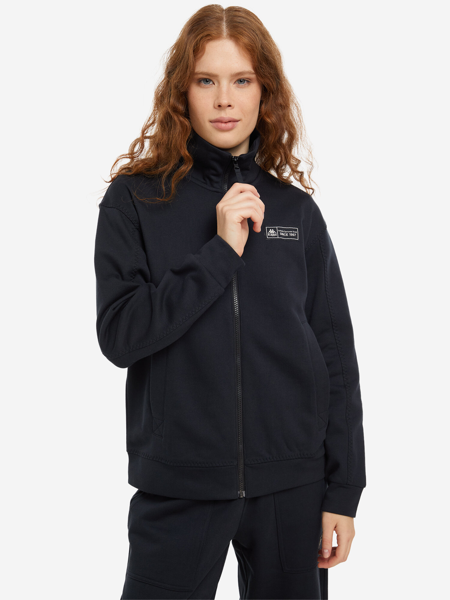 фото Толстовка женская Kappa Черный; RU: 46-48, Ориг: 46-48