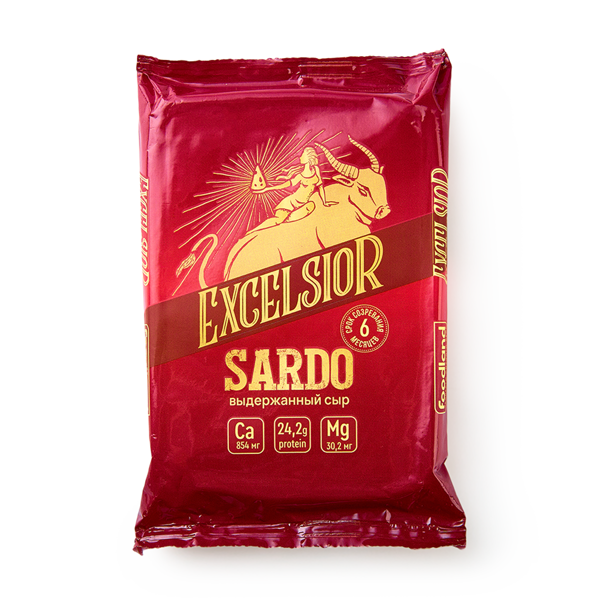 Сыр твёрдый Sardo Excelsior выдержанный 45%