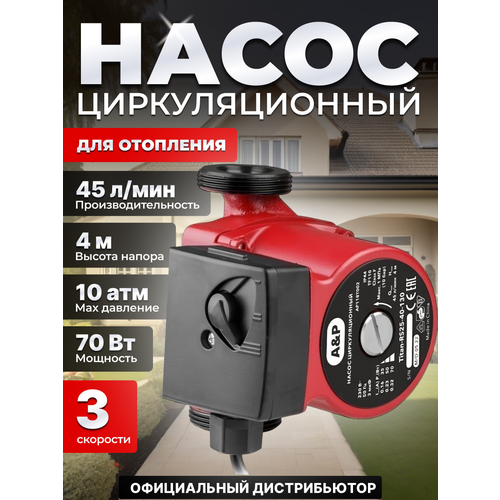 Насос циркуляционный Titan-RS25-40-130, A&P (AP118T002)