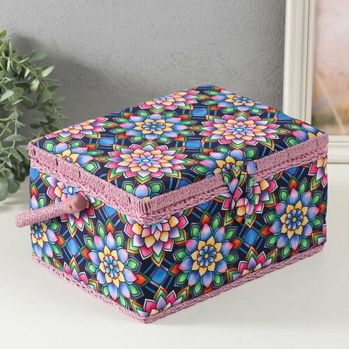 Шкатулка для рукоделия Цветы калейдоскопа 19х26х145 см 3814₽