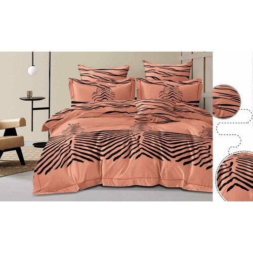 Постельное белье евро пододеяльник на молнии Сатин 100 хлопок ГОСТ сатин 125 плотностьнастоящая 4 наволочки пододеяльник на молнии 4300₽