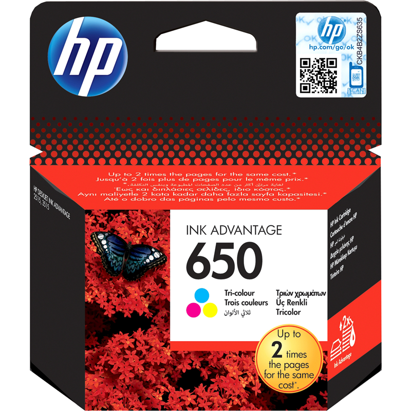 HP CZ102AE/CZ102AK картридж №650, Color {DeskJet IA 2515/2516, Color}