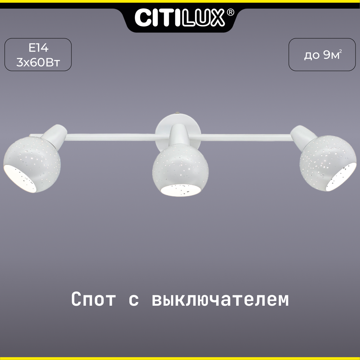 Citilux Деко CL504530 Спот поворотный с выключателем Белый