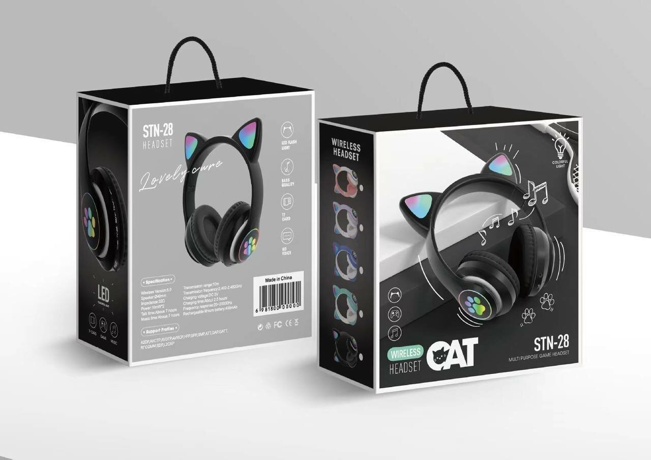 Беспроводные наушники CAT ear STN-28 Global, черный