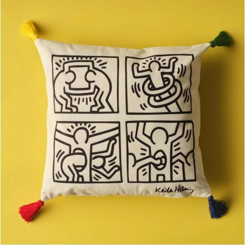 Подушка декоративная Bella Maison, ручной работы Keith Haring 43х43