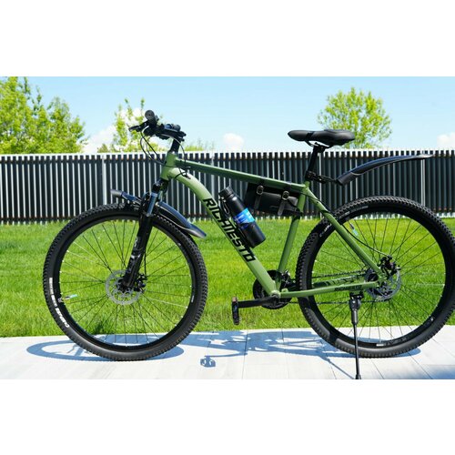 Велосипед 29 Richiesto Алюминиевая рама Горный ВзрослыйПодростковый зеленый матовый 25900₽