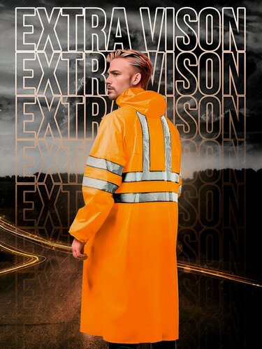Изображение товара Плащ влагозащитный "ExtraVision" оранжевый. Размер:120-124. Рост:170-176