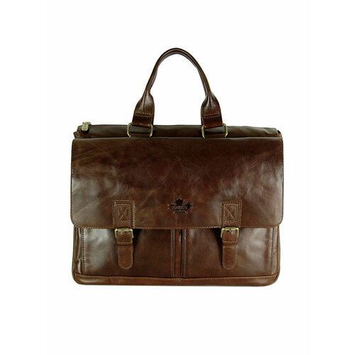 Портфель ZINIMSK фактура гладкая темно-коричневый 14210₽