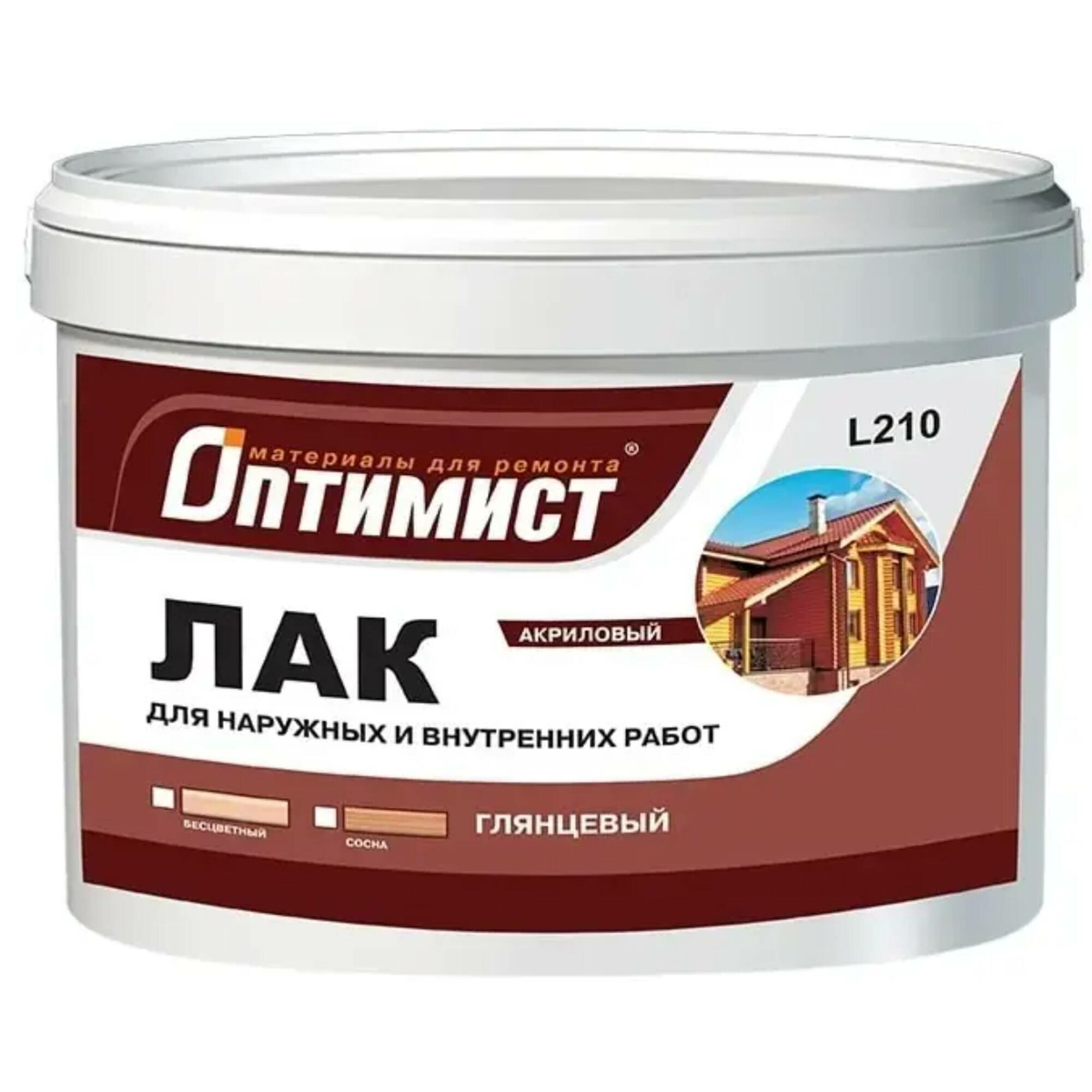 фото Лак L210 оптимист глянцевый 0,9кг OPL011