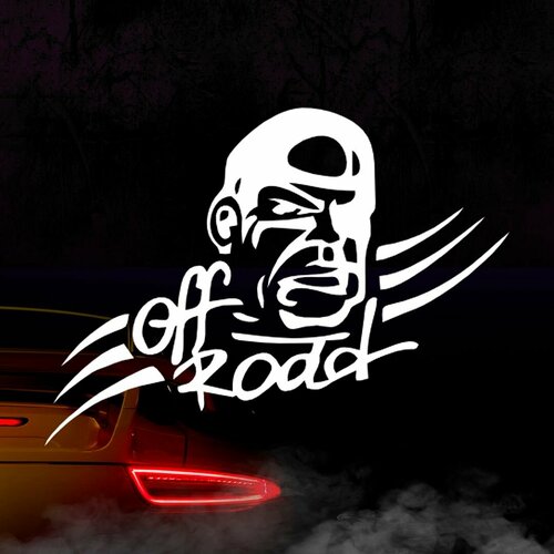 Наклейка Off road, белая