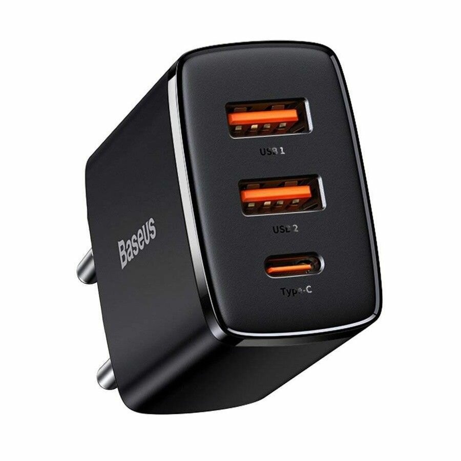 Сетевое зарядное устройство Baseus Compact max 30W 2U+C (CCXJ-E01) черное